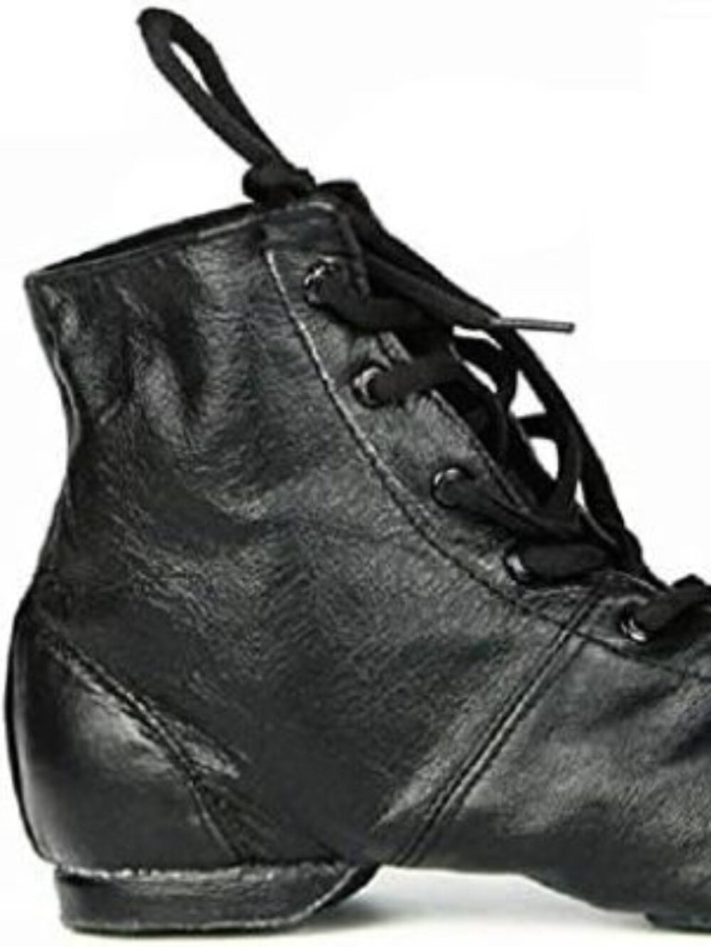 Cheapdancing Black Soft Sole Women's Lace Up Flat Dancing Jazz Boots Size-W8.5 - Picture 3 of 5